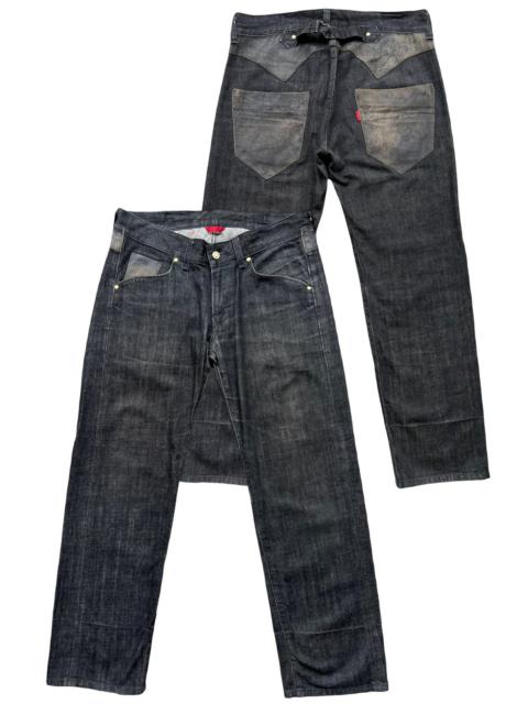 Other Designers Vintage Edwin 503ss7 Leather Buckle Back Denim Jeans 36x31