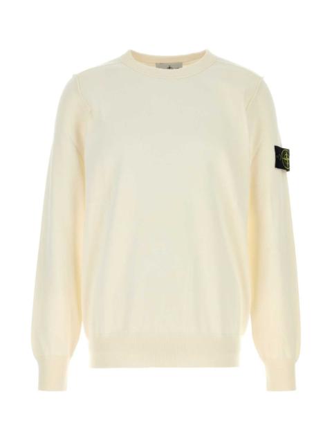 Stone Island Stone Island Men Ivory Cotton Sweater