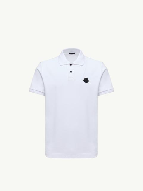 Moncler Logo Patch Cotton Piquet Polo Shirt