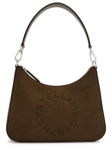 Stella McCartney Stella Mccartney Logo Faux Nubuck Shoulder bag
