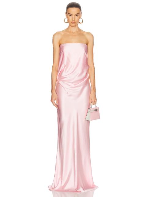 THE SEI Draped Strapless Gown
