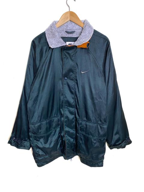 Nike Vintage Nike Big Swoosh Sherpa Fleece Satin Jacket