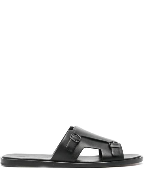 Santoni Santoni Double-buckle Leather Sandals