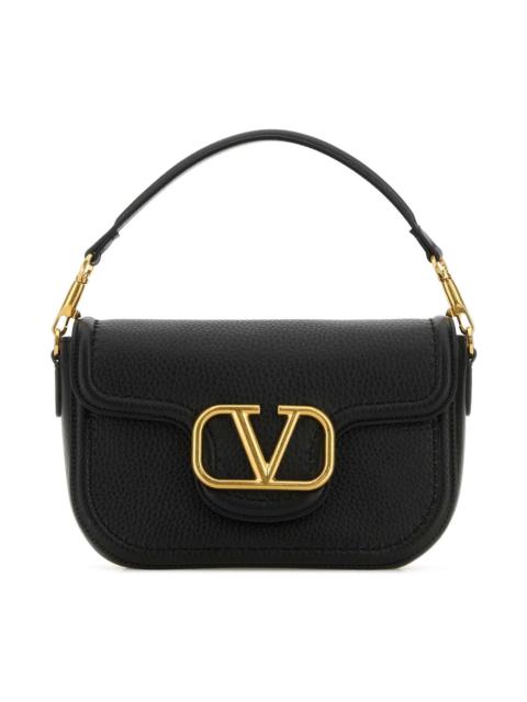 Valentino Black Leather Alltime Shoulder Bag