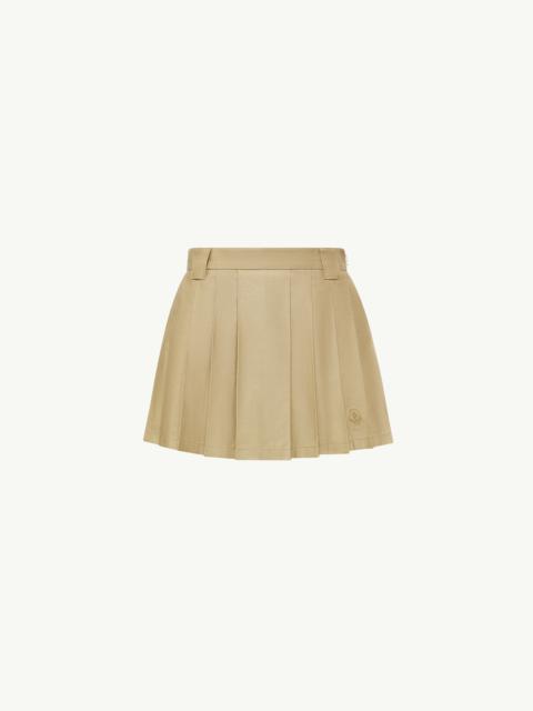 Moncler Pleated Cotton Blend Mini Skirt