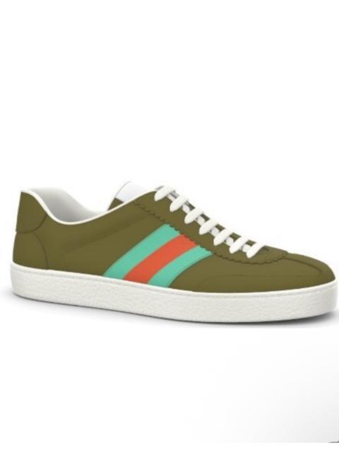 GUCCI Gucci Web Leather Sneakers
