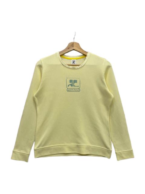 Other Designers Japanese Brand - COURREGES SPORT FUTUR NATURAL DISTRESSED SWEATSHIRT LOGO