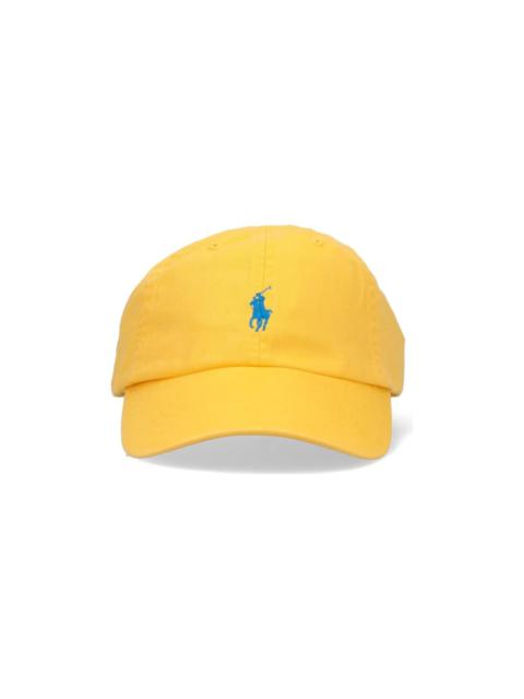 Yellow Baseball Hat With Contrasting Pony
