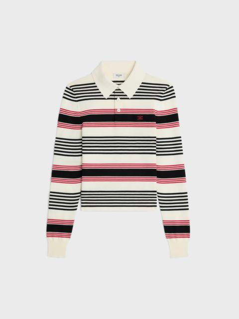 CELINE polo sweater IN striped cotton