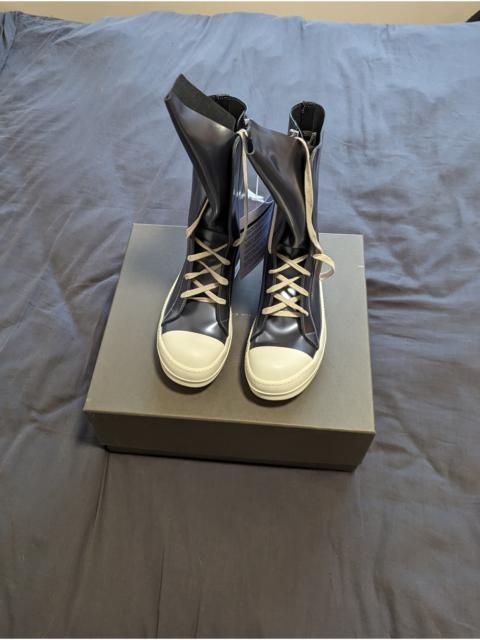 Rick Owens Brand New Pair of Tall Silver Rick Owens Boots