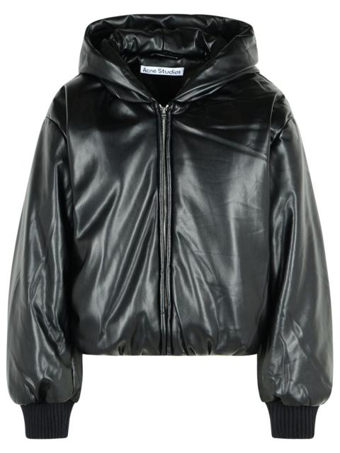 Acne Studios Acne Studios Black Eco Leather Bomber Jacket Women