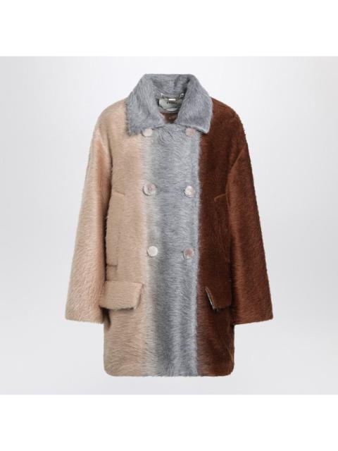 FENDI Fendi Double-Breasted Color-Block Coat Women