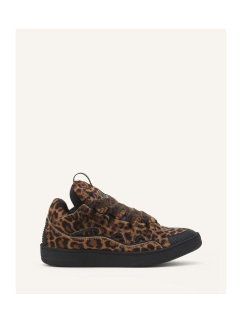 Lanvin Lanvin Curb Sneakers In Pony in Beige/black at Nordstrom