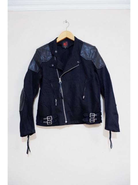 Other Designers Isamu Katayama Backlash - Redmoon Biker Mix Leather Jacket