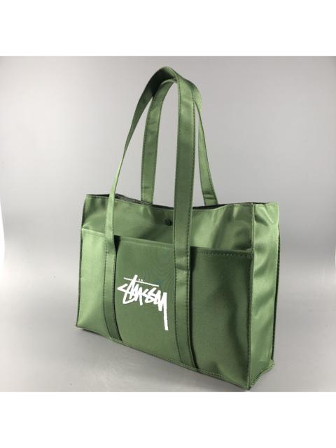 Stussy Military Colour Tote Bag Stussy Magazine Bags