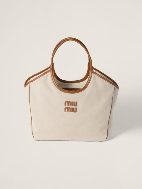Miu Miu IVY canvas and leather tote bag