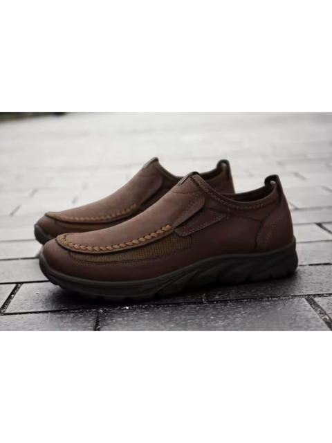 Other Designers Japanese Brand - Faux Leather Slip-On Loafers - Breathable Tech Walking Shoes