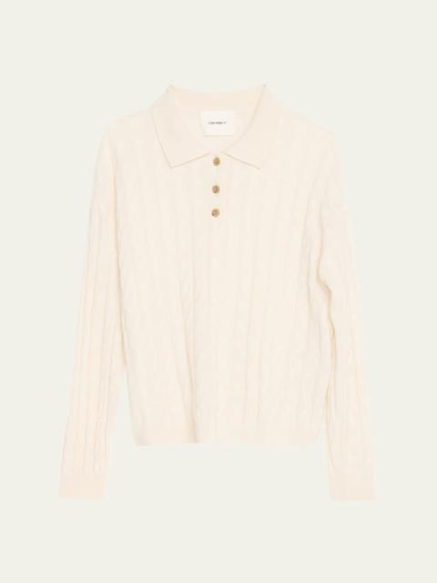 LISA YANG Magnolie Cashmere Cable-Knit Sweater