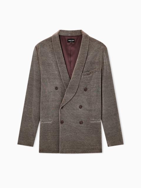 GIORGIO ARMANI ASV SINGLE-BREASTED JACKET IN A MILLERAIES COTTON JERSEY