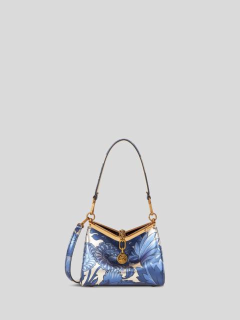 Etro SMALL LAMINATED VELA BAG WITH FLOWERS