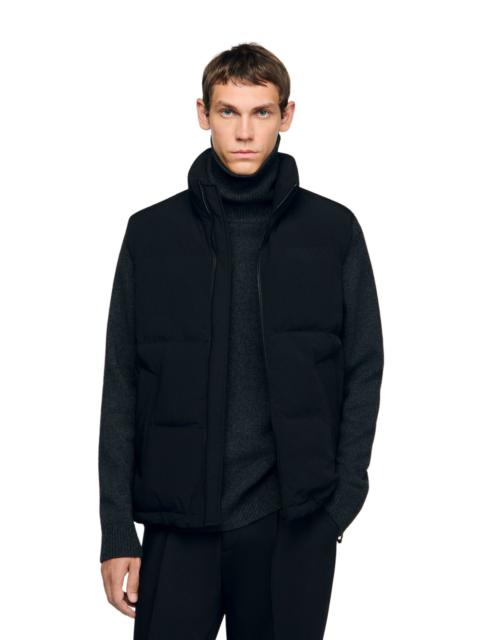 Sandro SANDRO Sleeveless technical puffer in Black at Nordstrom