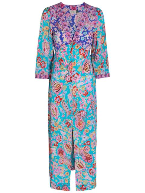 RIXO Rixo Dahlia Floral-print Silk Midi Dress