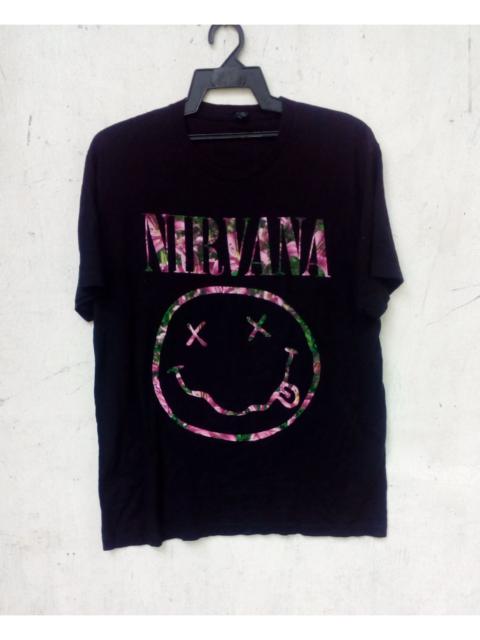 Other Designers Band Tees × Nirvana - Nirvana Floral Smiley Graphic Tee copyright 2014