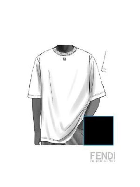 FENDI Fendi Men Ff Metal Logo T-Shirt