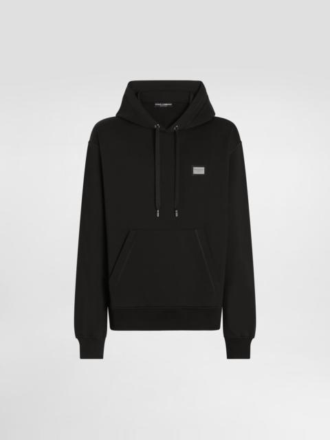 Dolce & Gabbana Jersey hoodie with branded tag