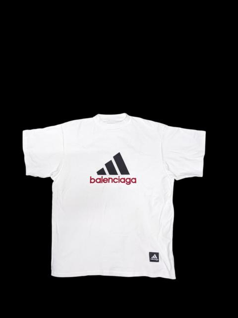 BALENCIAGA BALENCIAGA X ADIDAS OVERSIZED WHITE TSHIRT