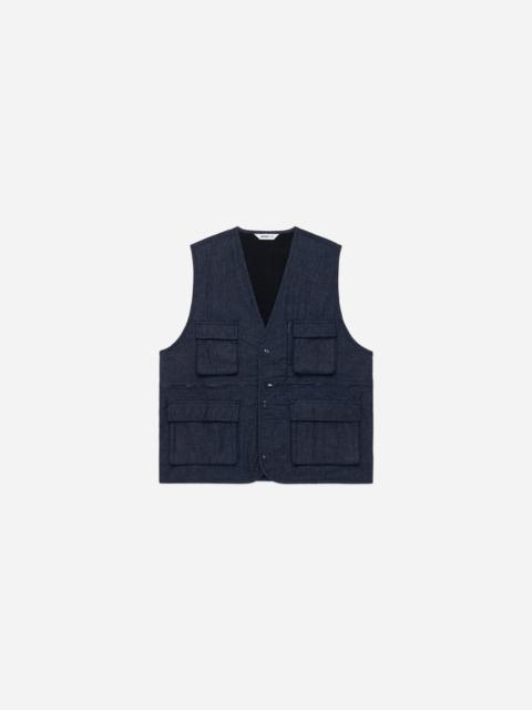 3sixteen 3SIXTEEN FIELD VEST- INDIGO RIPSTOP