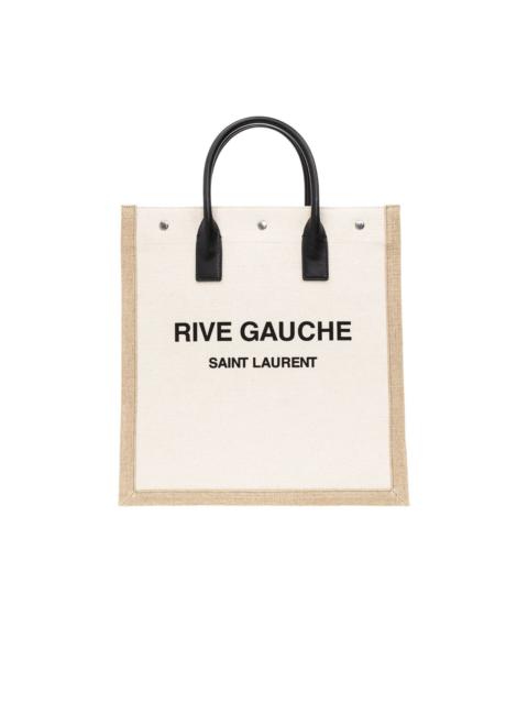 SAINT LAURENT SAINT LAURENT Rive Gauche Natural/Black North South Canvas T