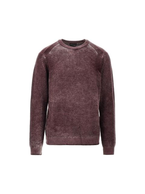 EMPORIO ARMANI Emporio Armani Knitted Sweater Faded Effect Purple