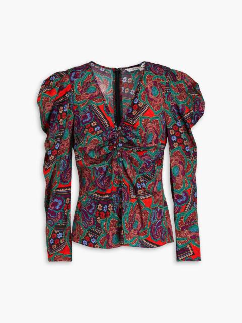 VERONICA BEARD Simmons paisley-print silk-blend jacquard blouse
