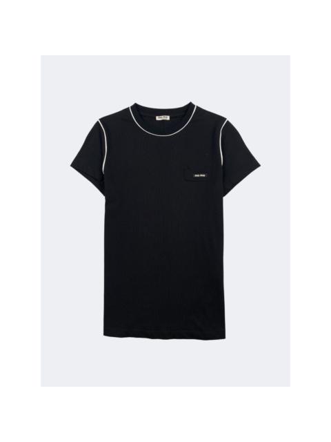 Miu Miu S/S 2017 Logo Patch T-Shirt