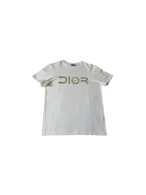 Dior Sorayama silver logo tee