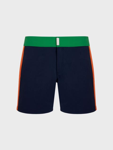 Vilebrequin MEN STRETCH SWIM TRUNKS FLAT BELT COLOR BLOCK