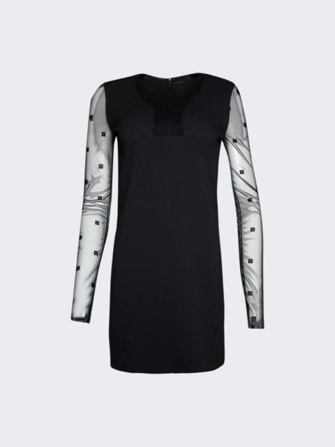 Givenchy 4g Sheer Panel Mini Dress Black
