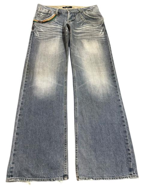 Other Designers Streetwear - Vintage Japanese Brand Blue Faded Wash Style Baggy Jeans