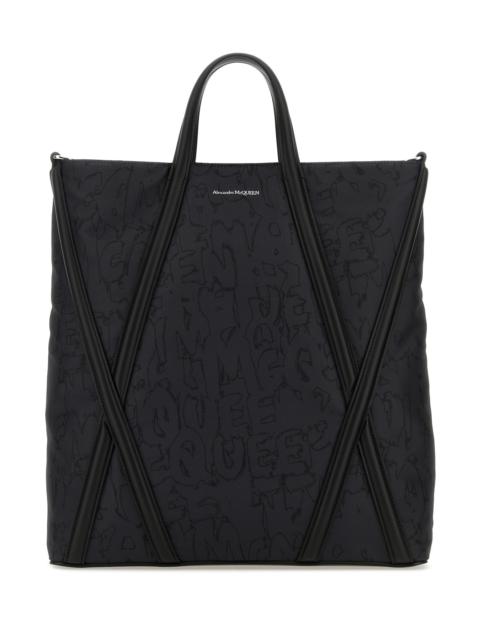 Alexander McQueen Black nylon The Harness shopping bag
