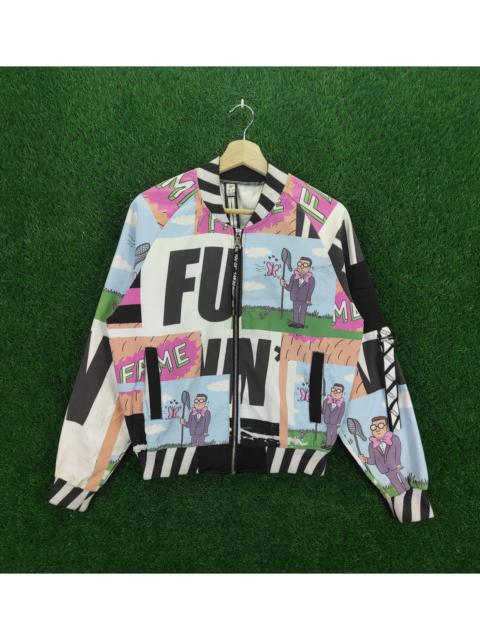 Other Designers Avant Garde - Cartoon Print Bomber Style Jacket By Funny Guerrilla