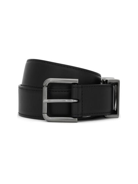 Dolce & Gabbana logo-plaque leather belt