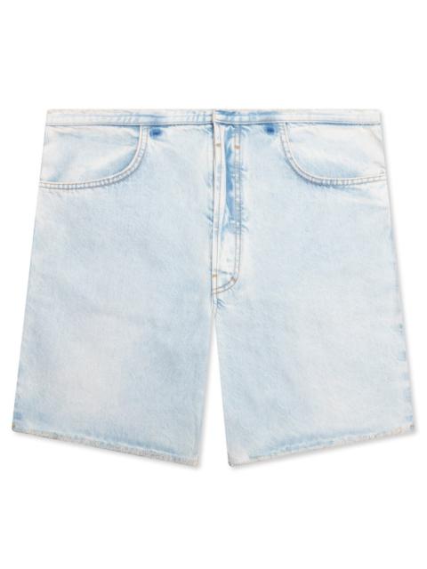 Givenchy CUTTED BELT LOW RISE DENIM SHORTS - PALE BLUE