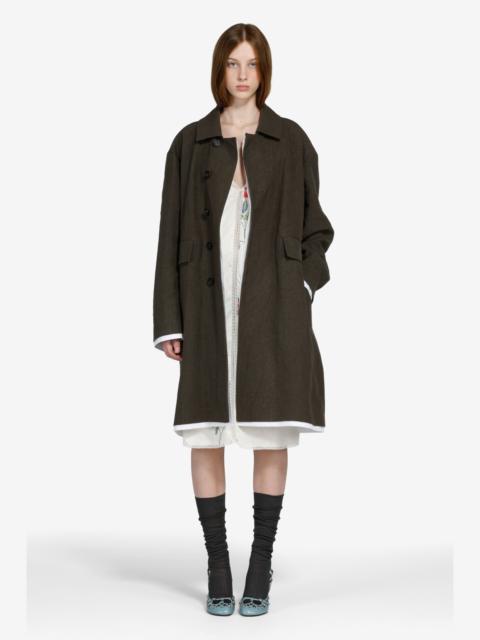 N°21 SINGLE-BREASTED COAT WITH CONTRASTING HEM