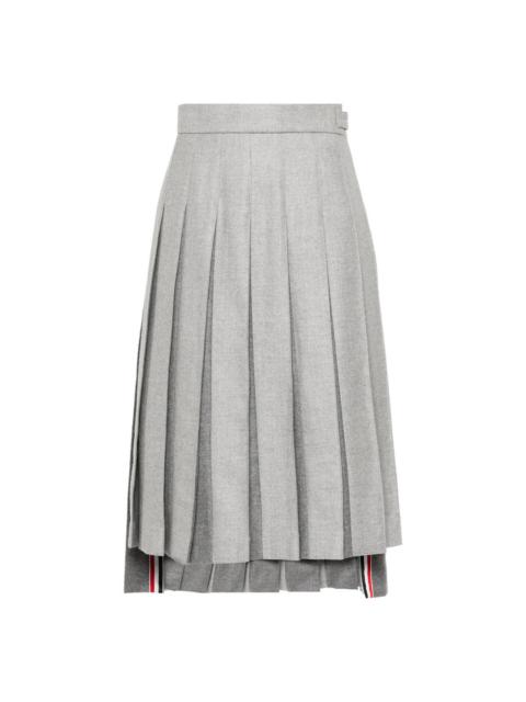 Thom Browne Wool Flannel Pleated Skirt