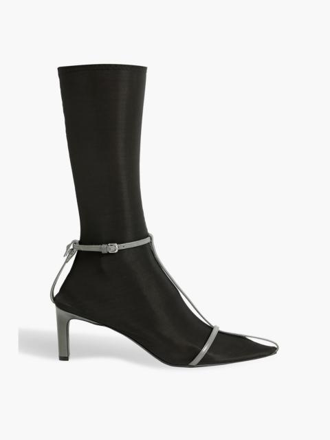Jil Sander Leather and stretch-jersey ankle boots
