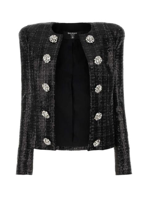 Balmain Balmain Women Black Tweed Blazer
