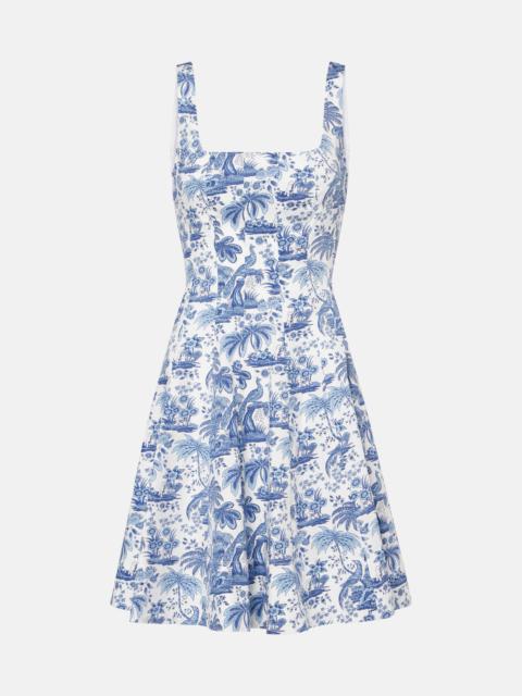 STAUD Wells floral cotton minidress