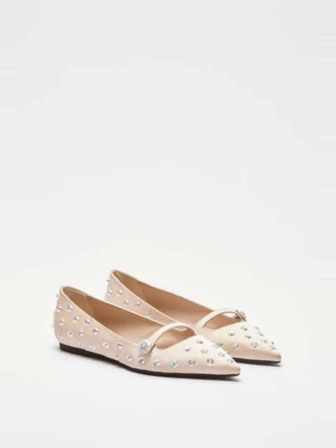 N°21 SATIN BALLERINAS WITH STUDS
