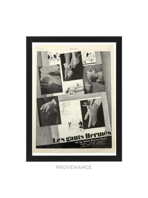 Hermès Hermes Antique Vintage Newsprint Ad - Hermès Gloves